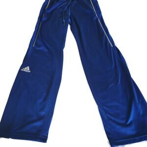Adidas Climaite Jogger Size Medium Blue with white leg stripe.
